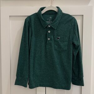 Properly Tied Boys Harrison Pocket Polo LS in Hunter Green 2T